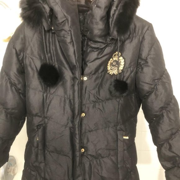 ROCAWEAR LADIES CHIC LUXE WINTER BLACK PARKA SIZE LARGE - Picture 3 of 12